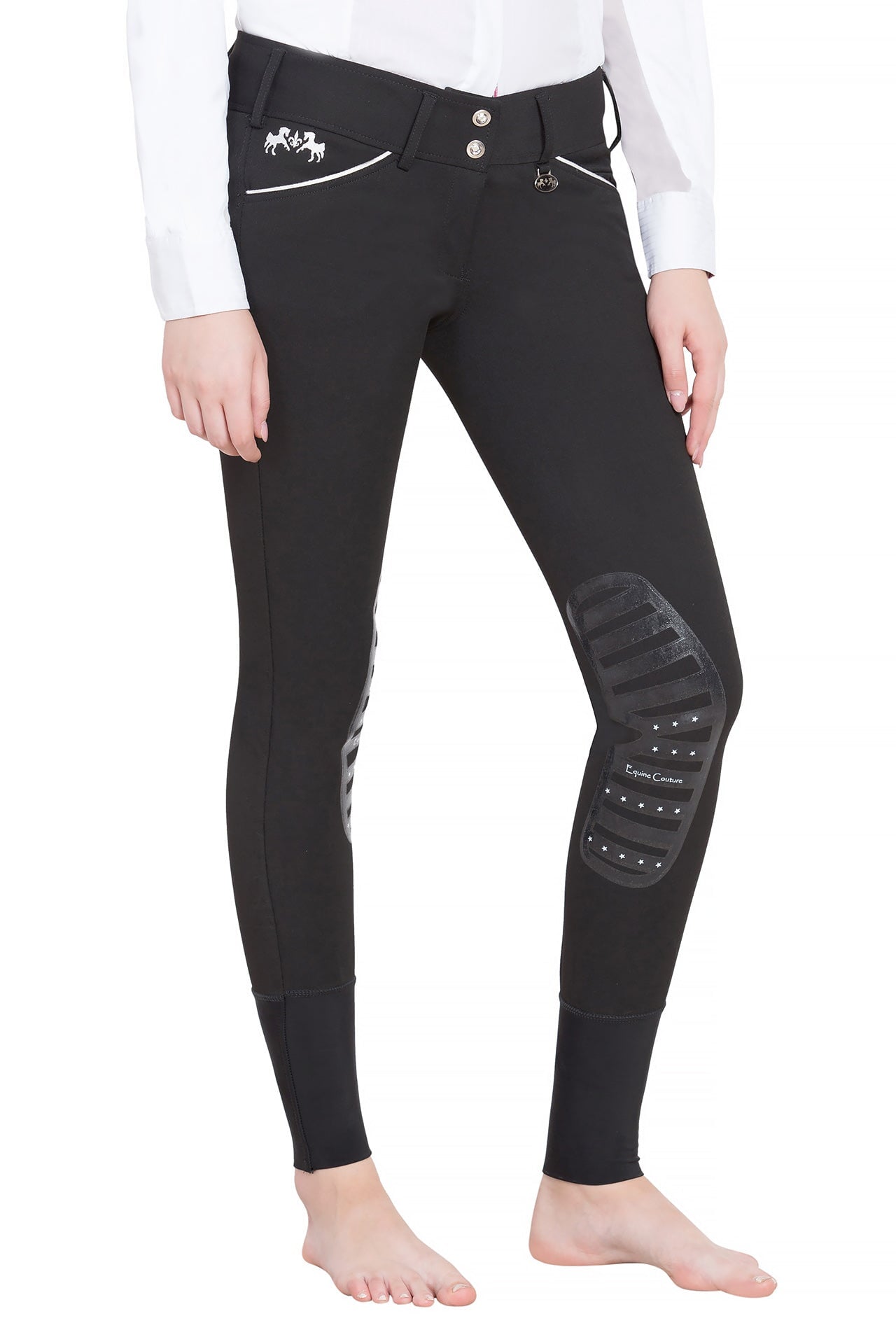 Equine Couture Ladies Brittni Silicone Knee Patch Breeches - Breeches.com