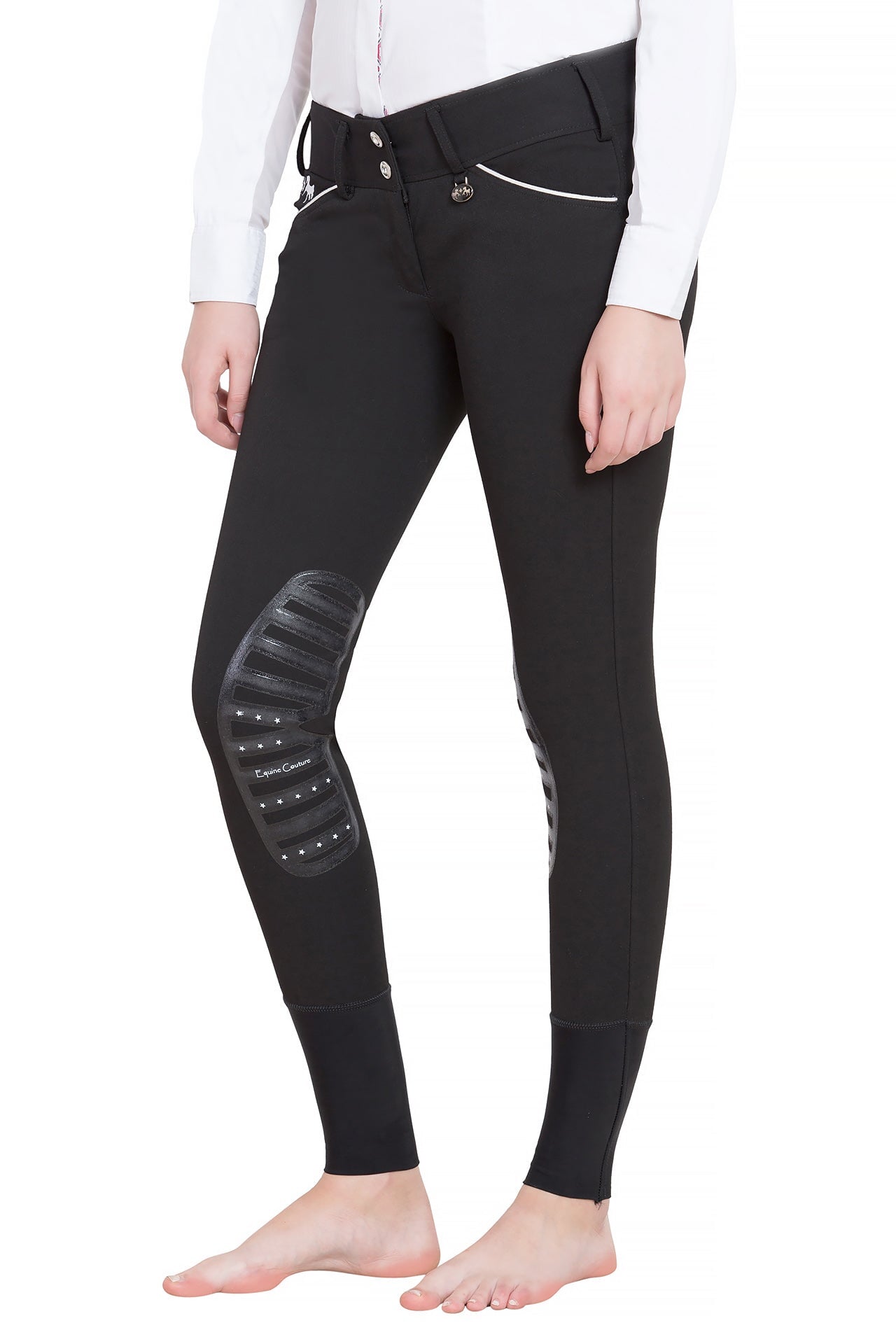 Equine Couture Ladies Brittni Silicone Knee Patch Breeches - Breeches.com