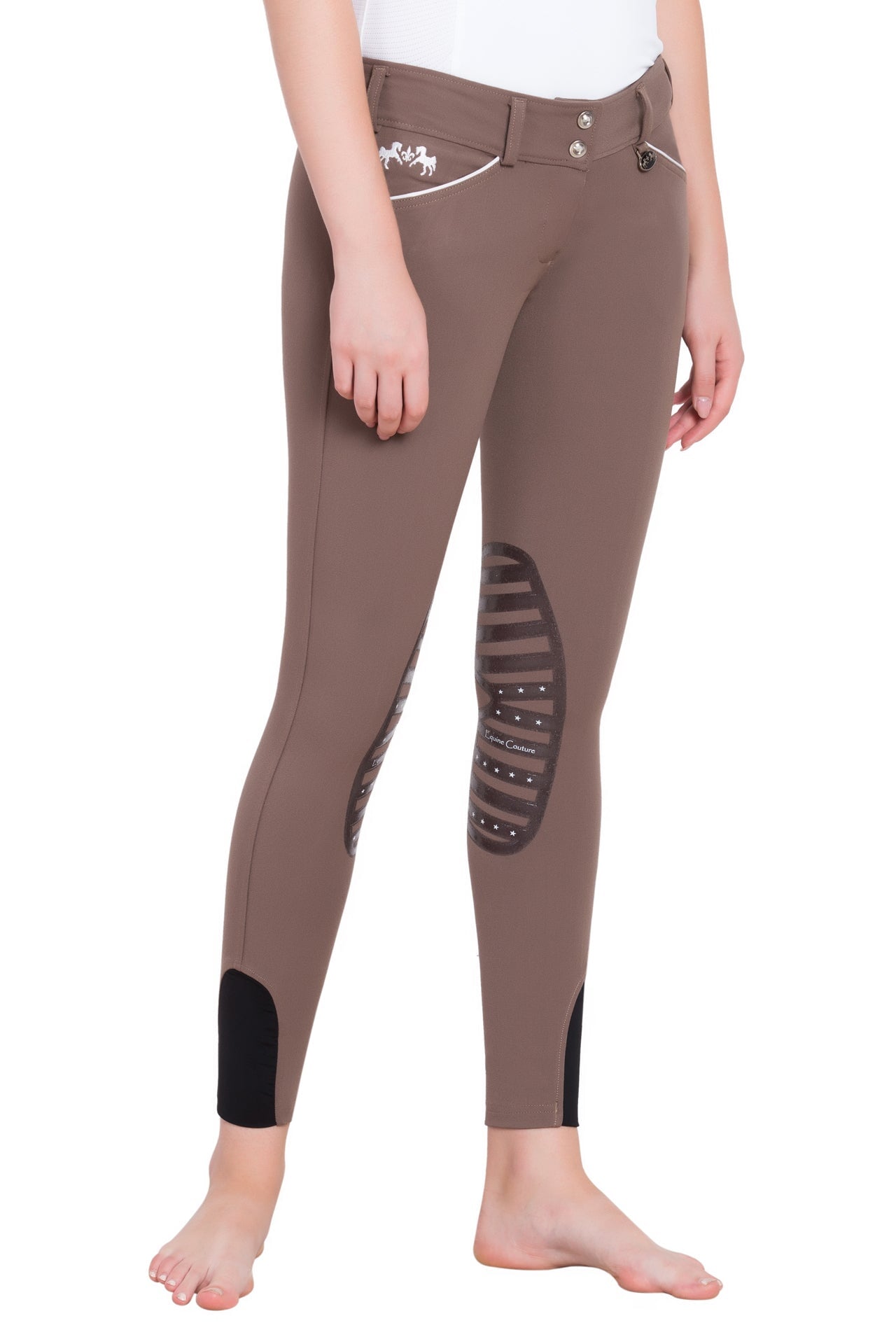 Equine Couture Ladies Brittni Silicone Knee Patch Breeches - Breeches.com