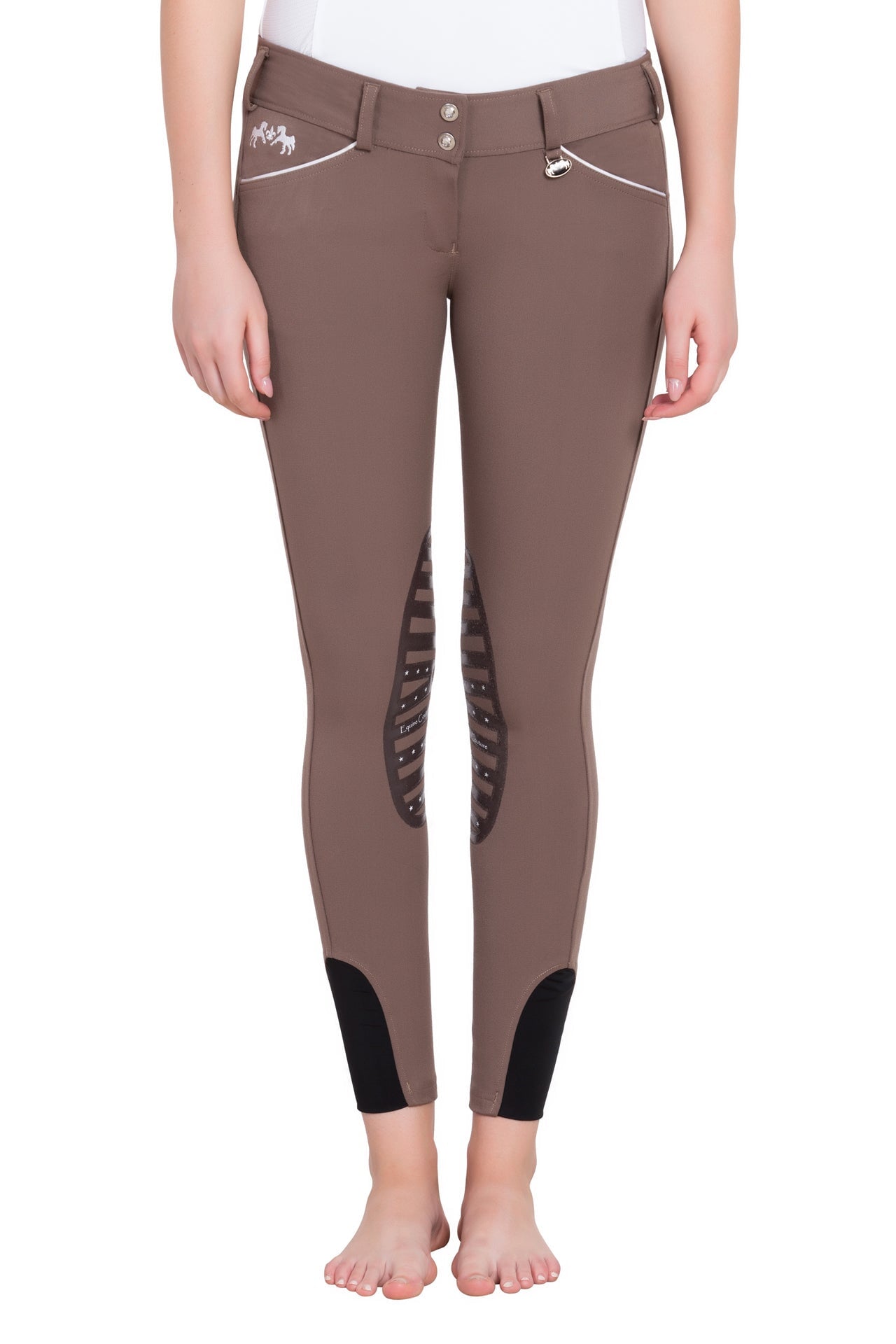 Equine Couture Ladies Brittni Silicone Knee Patch Breeches - Breeches.com