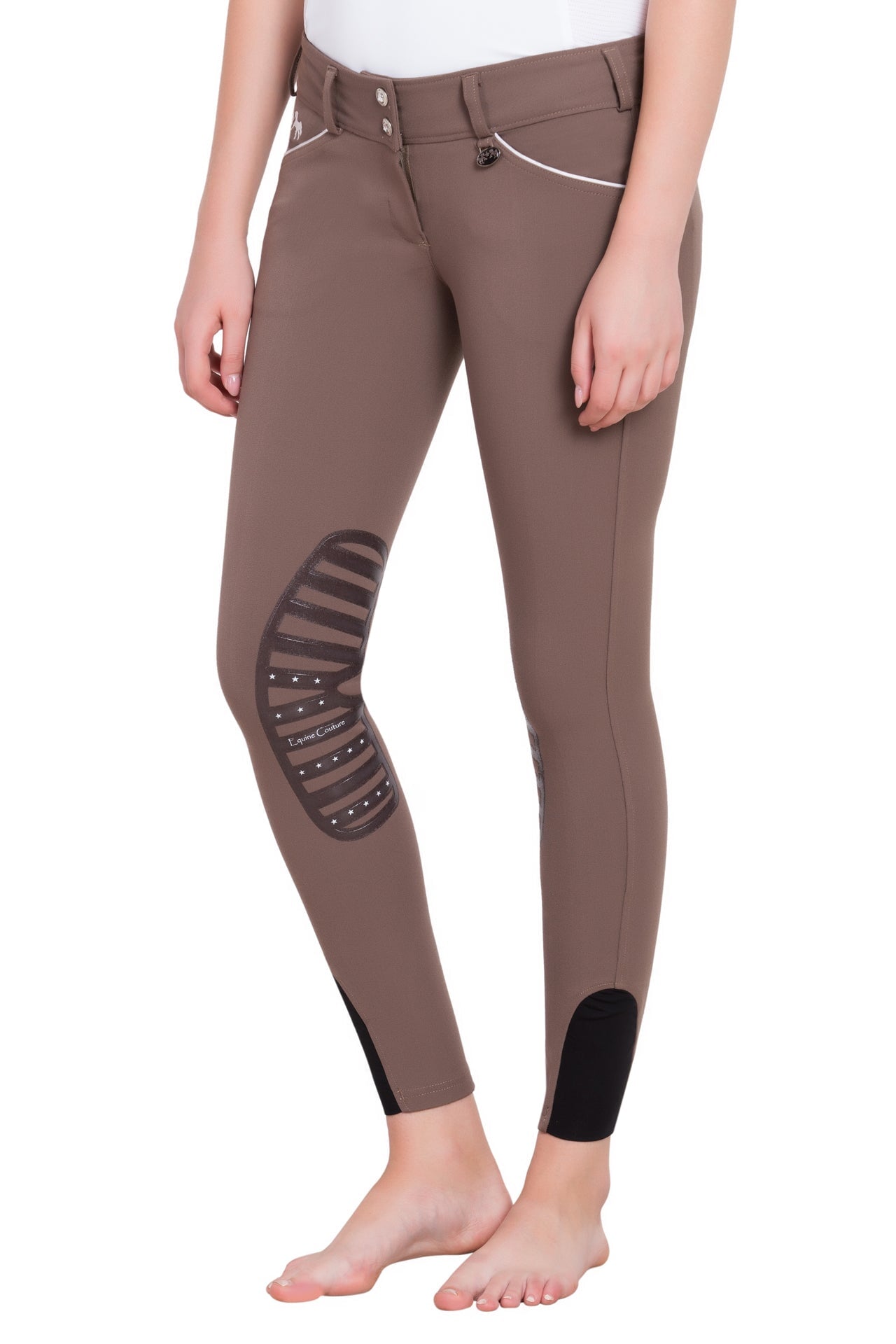 Equine Couture Ladies Brittni Silicone Knee Patch Breeches - Breeches.com
