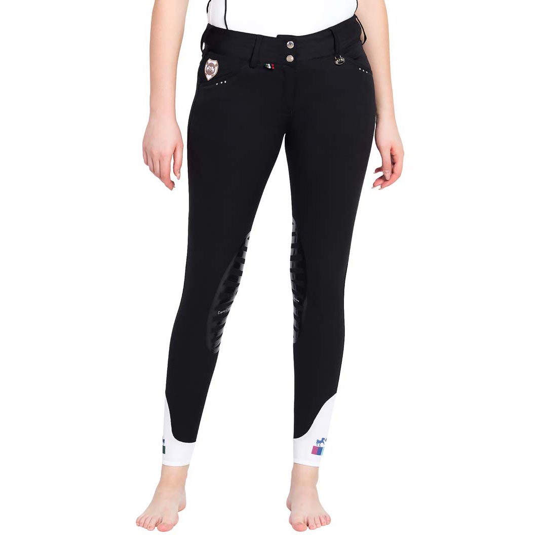 Equine Couture Ladies Fiona Silicone Knee Patch Breeches - Breeches.com