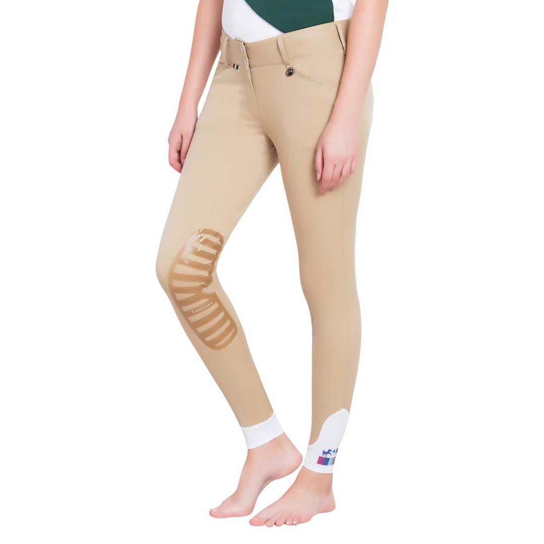 Equine Couture Ladies Fiona Silicone Knee Patch Breeches - Breeches.com