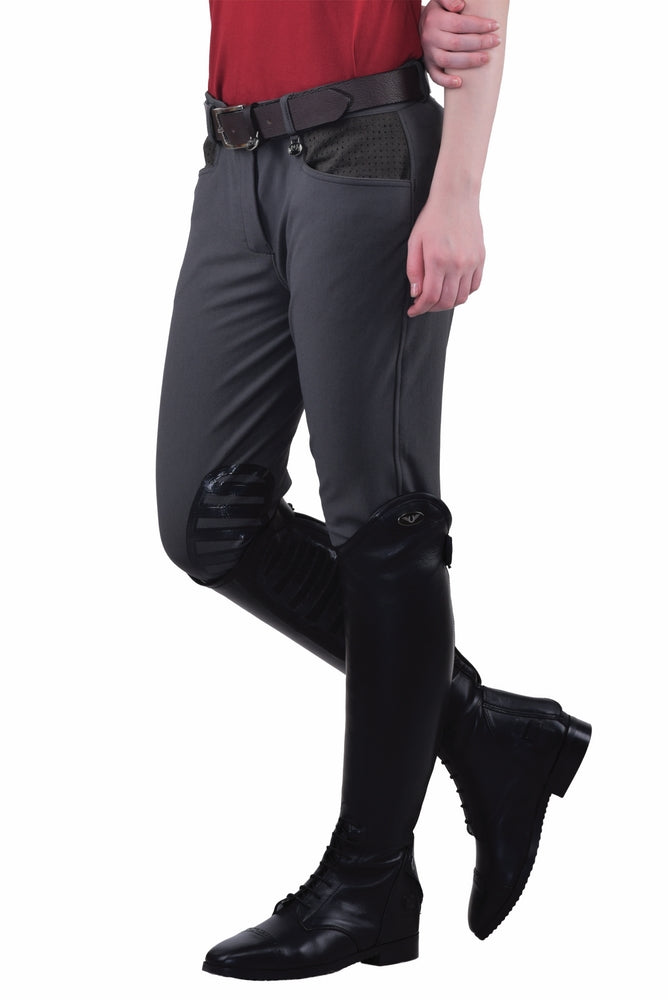 Equine Couture Ladies Oslo Silicone Knee Patch Breeches - Breeches.com