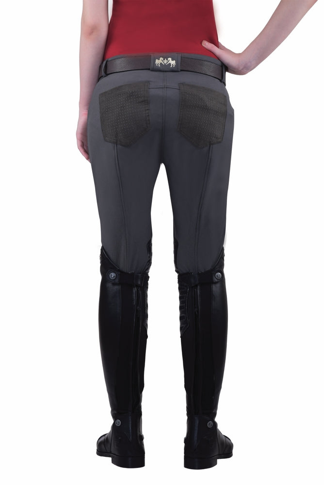 Equine Couture Ladies Oslo Silicone Knee Patch Breeches - Breeches.com