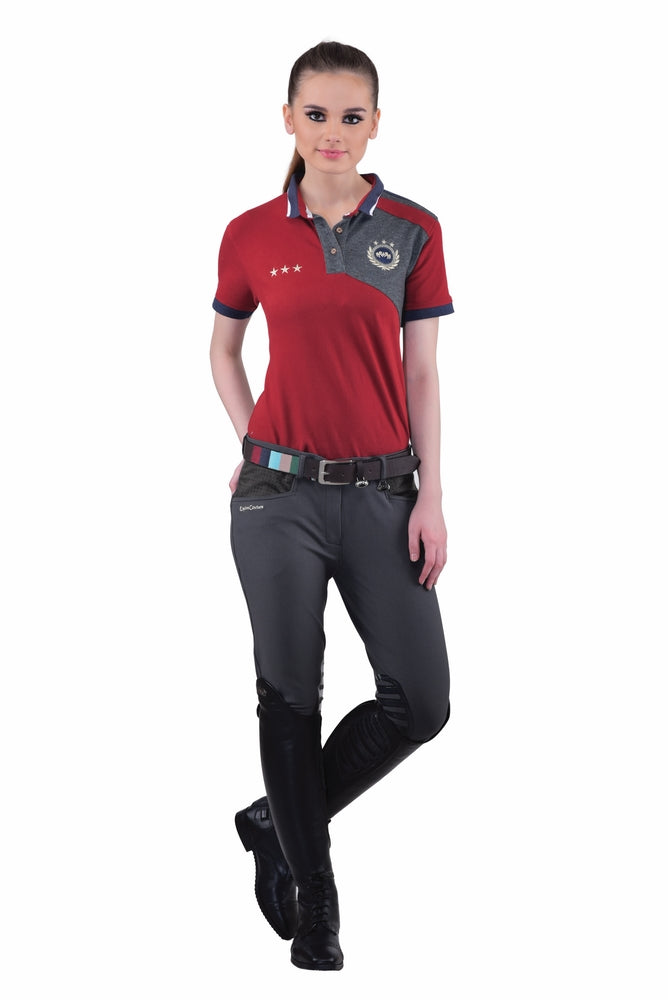 Equine Couture Ladies Oslo Silicone Knee Patch Breeches - Breeches.com