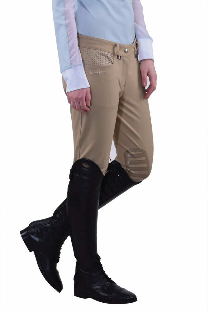 Equine Couture Ladies Oslo Silicone Knee Patch Breeches - Breeches.com