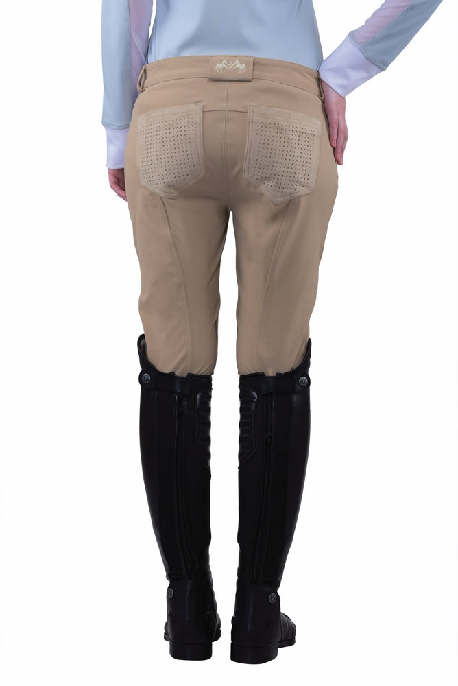 Equine Couture Ladies Oslo Silicone Knee Patch Breeches - Breeches.com
