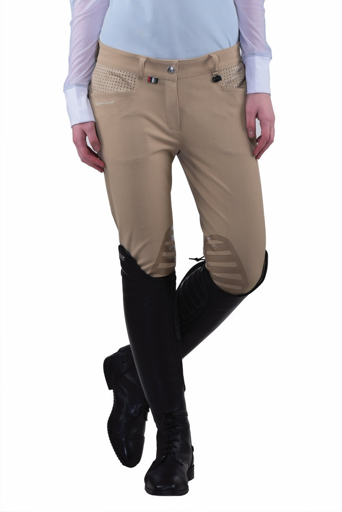 Equine Couture Ladies Oslo Silicone Knee Patch Breeches - Breeches.com
