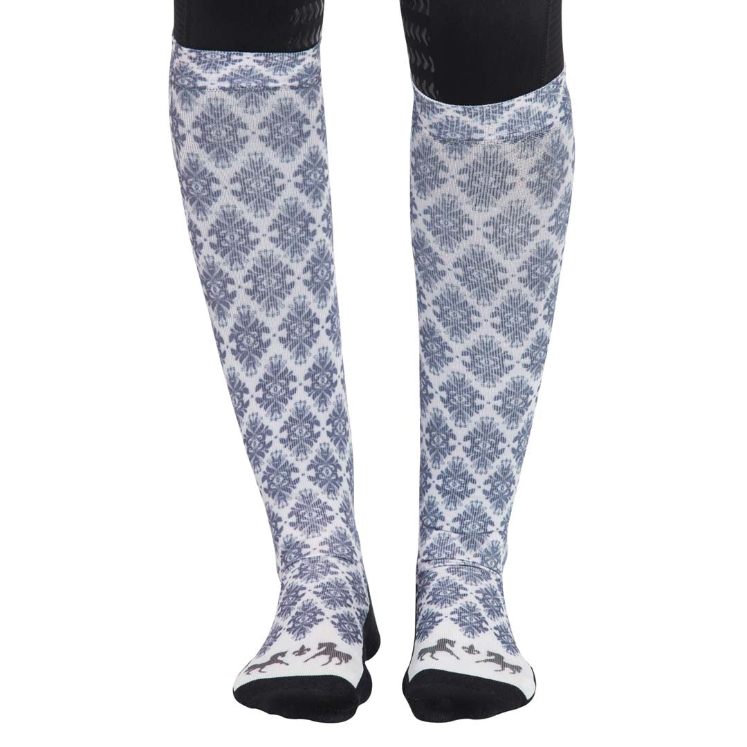 Equine Couture Ladies Tara Technical Padded Knee Hi Boot Socks - Breeches.com