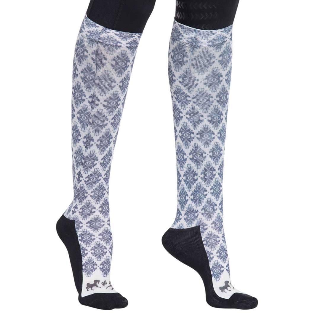 Equine Couture Ladies Tara Technical Padded Knee Hi Boot Socks - Breeches.com