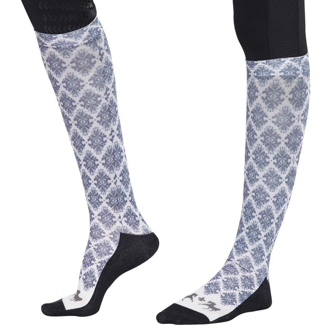 Equine Couture Ladies Tara Technical Padded Knee Hi Boot Socks - Breeches.com