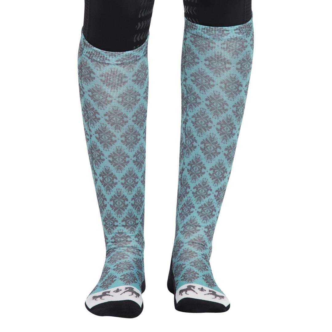 Equine Couture Ladies Tara Technical Padded Knee Hi Boot Socks - Breeches.com