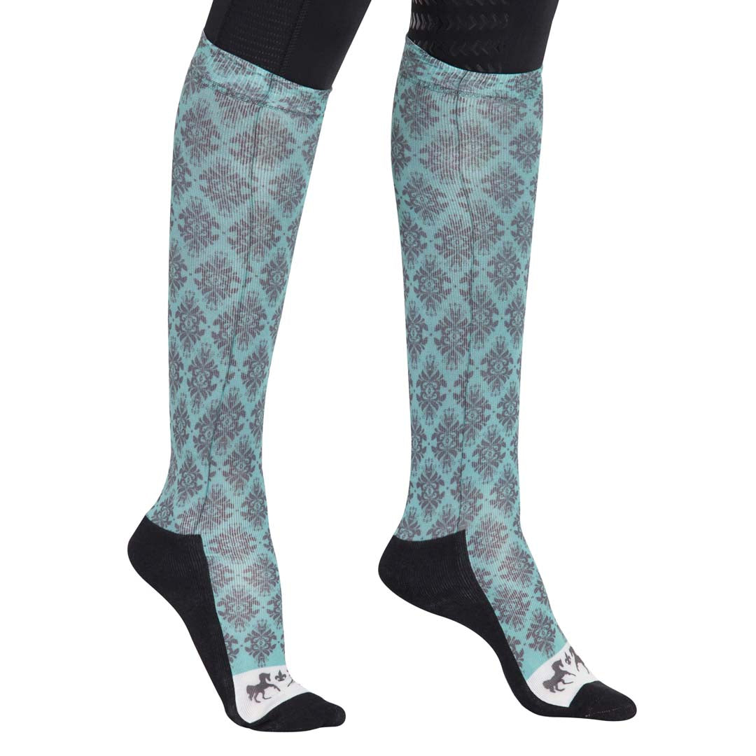 Equine Couture Ladies Tara Technical Padded Knee Hi Boot Socks - Breeches.com