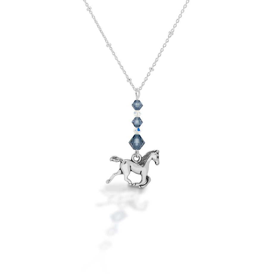 Kasaro Designs Beaded Horse Sterling Chain Necklace - Breeches.com