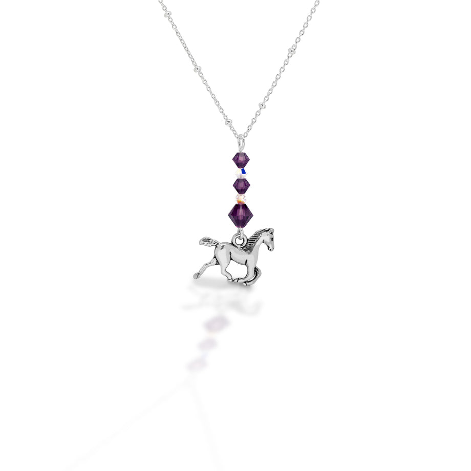 Kasaro Designs Beaded Horse Sterling Chain Necklace - Breeches.com