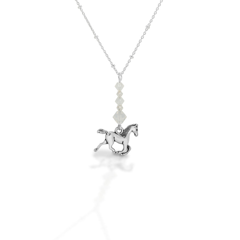 Kasaro Designs Beaded Horse Sterling Chain Necklace - Breeches.com