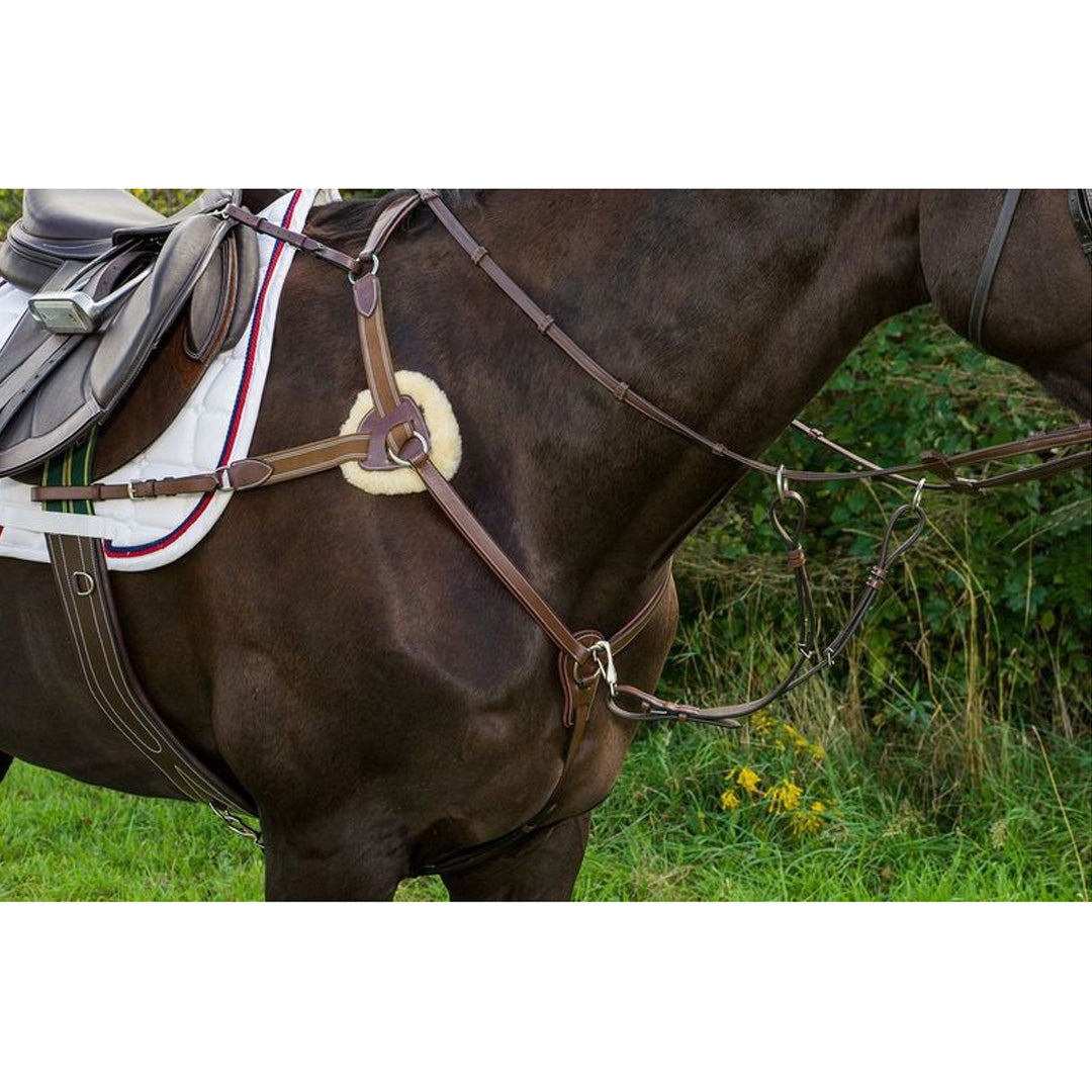 Henri de Rivel Pro 5 Point Elastic Breastplate Martingale with Running Attachment