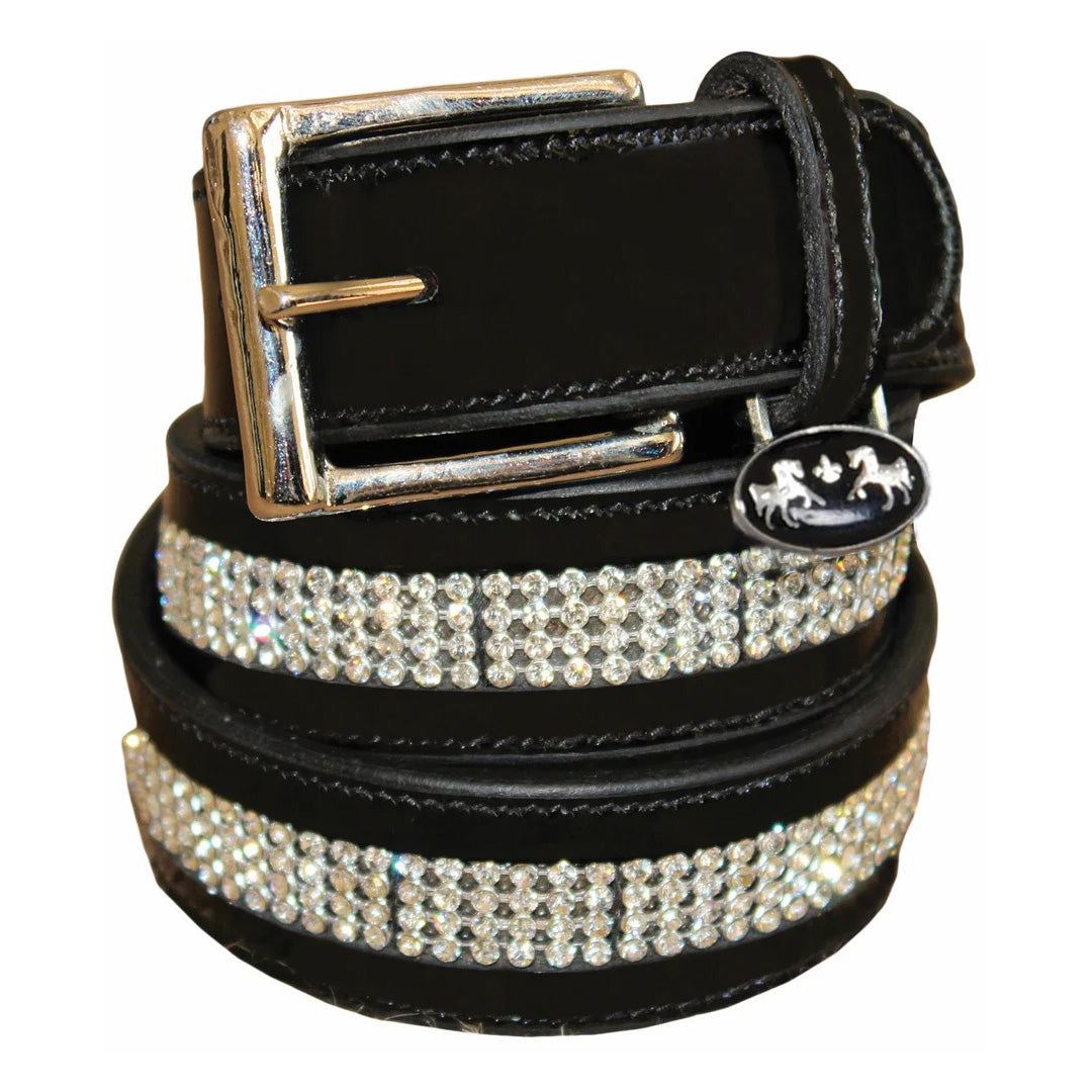 Equine Couture Bling Leather Belt - Regular Leather - Breeches.com