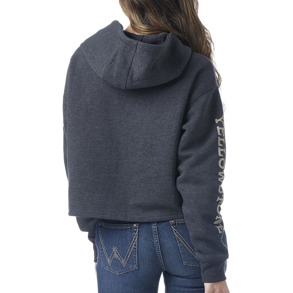Yellowstone by Wrangler Ladies Dutton Ranch Cropped Sweatshirt - Breeches.com