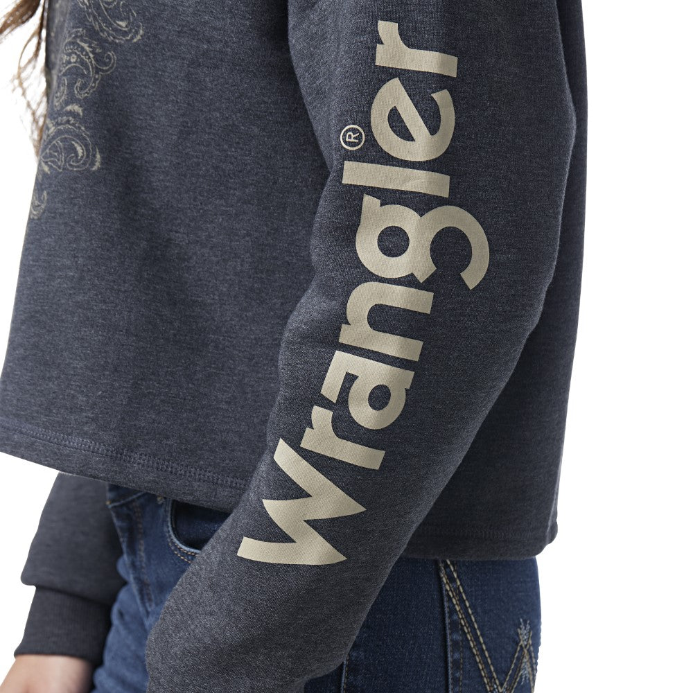 Yellowstone by Wrangler Ladies Dutton Ranch Cropped Sweatshirt - Breeches.com