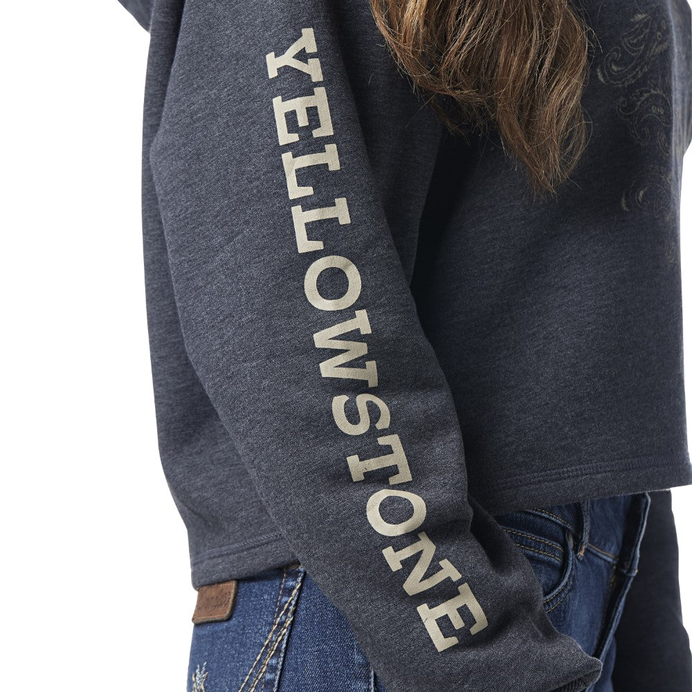 Yellowstone by Wrangler Ladies Dutton Ranch Cropped Sweatshirt - Breeches.com