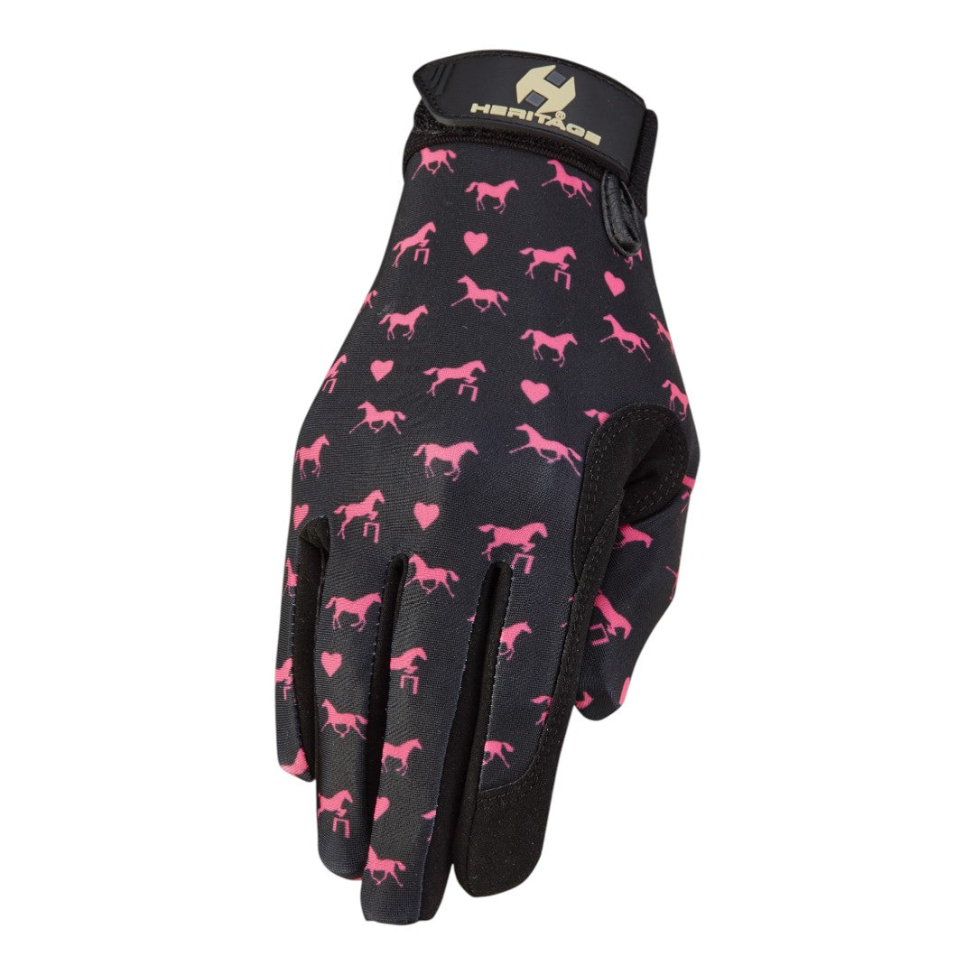 Heritage Children’s Printed Performance Riding Gloves