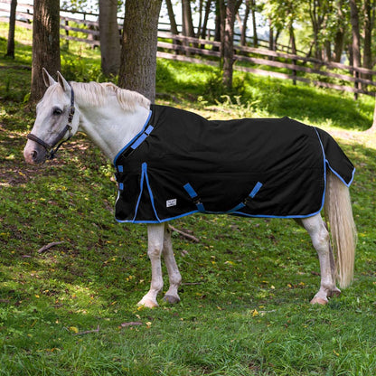 TuffRider Comfy-Fit Medium Weight Standard Neck Turnout Blanket w/ Adjustable Neck Opening- 1200D, 200gms