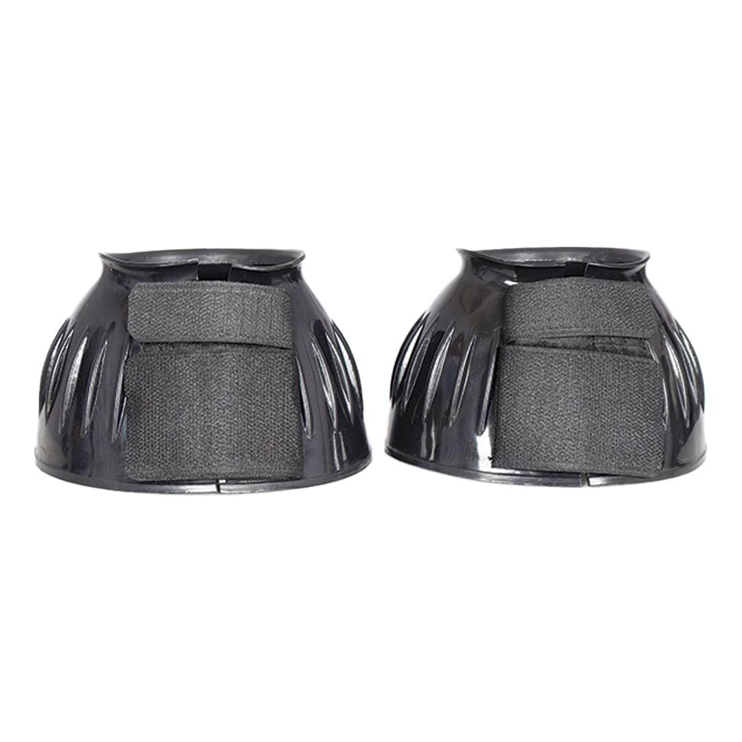 TuffRider Ribbed Rubber Bell Boots with Hook &amp; Loop Closure