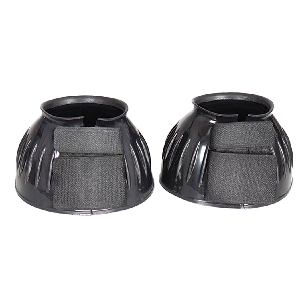 TuffRider Ribbed Rubber Bell Boots with Hook &amp; Loop Closure