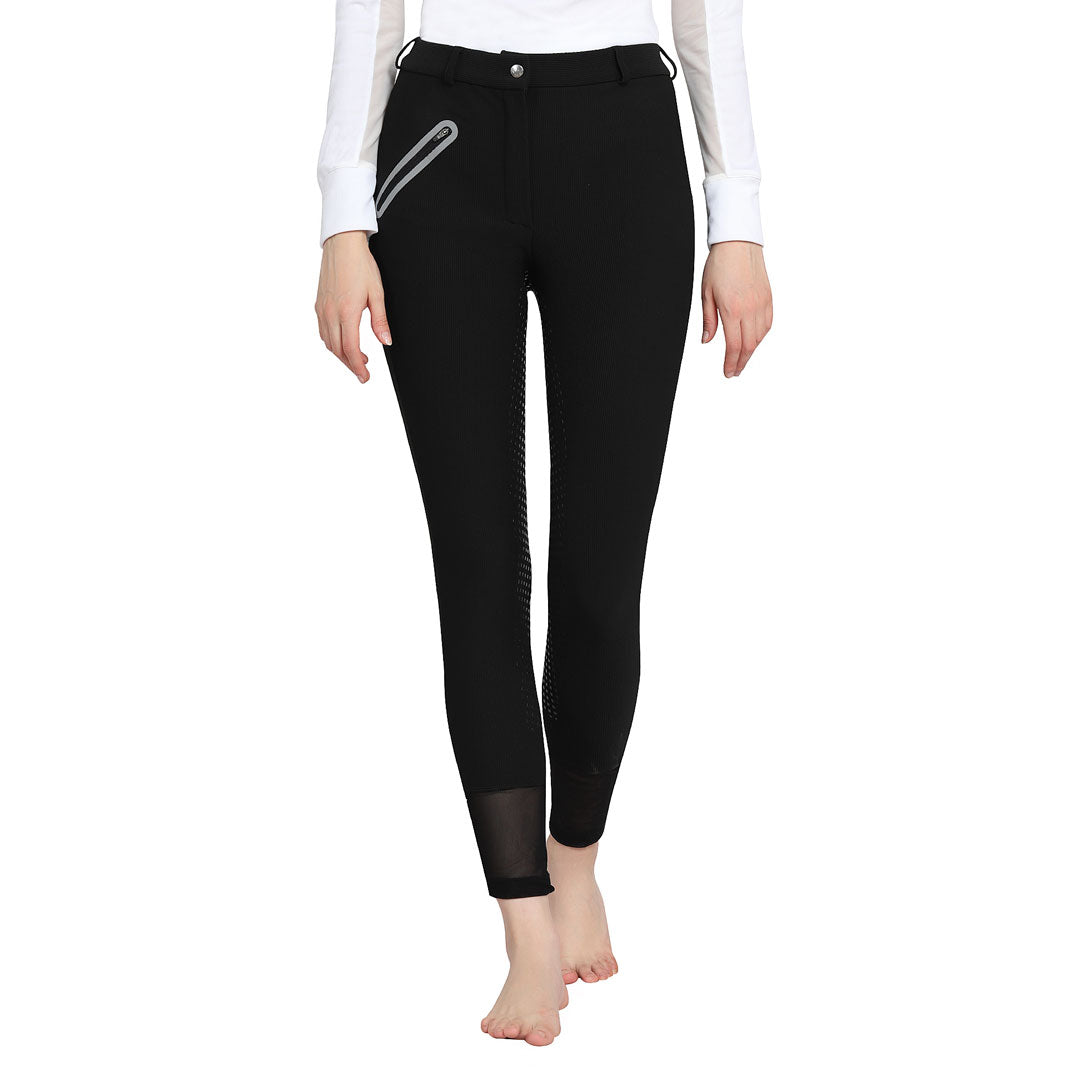 TuffRider Tiffany Ribbed Breech With Silicone Full Seat