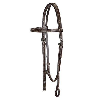TuffRider WESTERN BROWBAND HEADSTALL WITH CHICAGO SCREW BIT ENDS