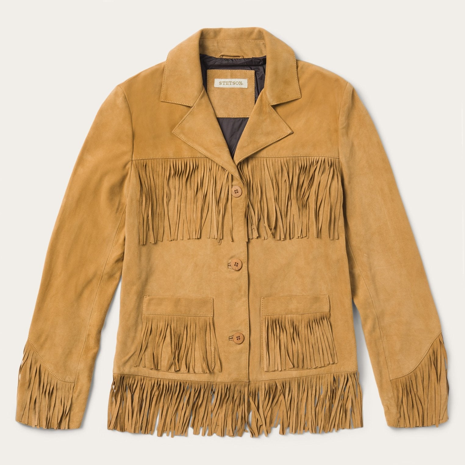 Saint laurent fringe jacket top