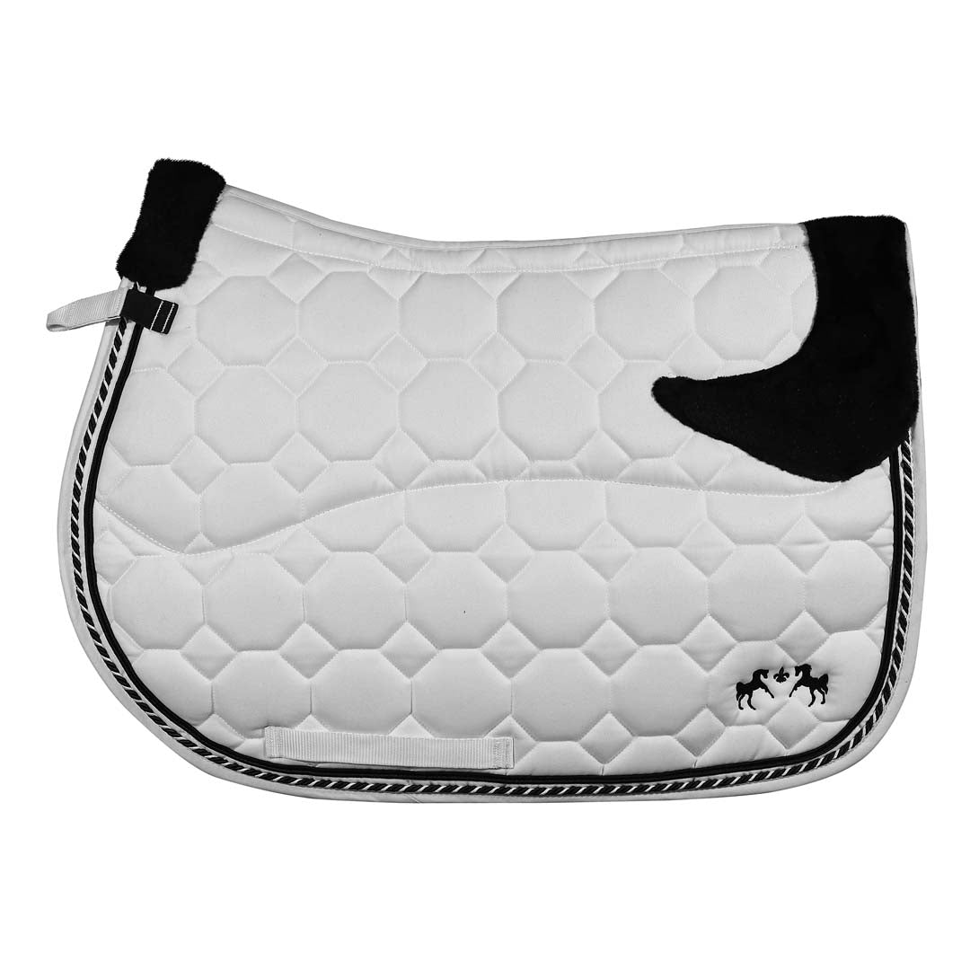 Equine Couture Luxe Saddle Pad with White Sherpa Fleece Lining