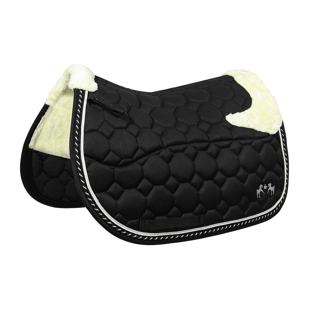 Equine Couture Luxe Saddle Pad with White Sherpa Fleece Lining