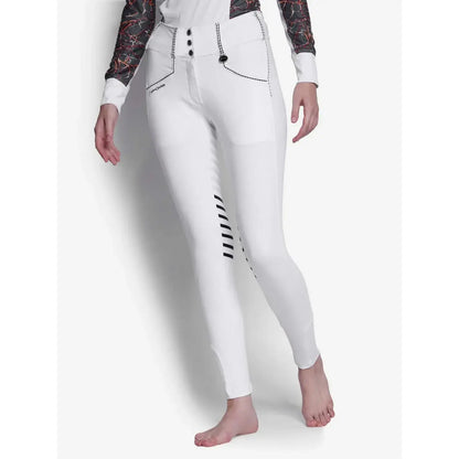 Equine Couture Saddle Stitch Extended Knee Patch Ladies Breeches