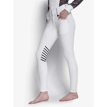 Equine Couture Saddle Stitch Extended Knee Patch Ladies Breeches