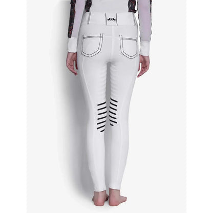 Equine Couture Saddle Stitch Extended Knee Patch Ladies Breeches