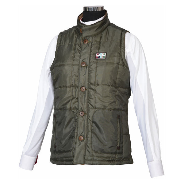 Gilet Réversible Equine Couture Finley Taille 2X Pour Femme - Vert/bleu