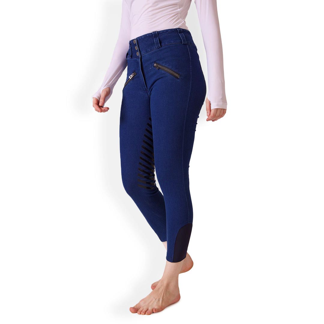 Equine Couture Ladies Denim and Diamonds Stretch Riding Breeches