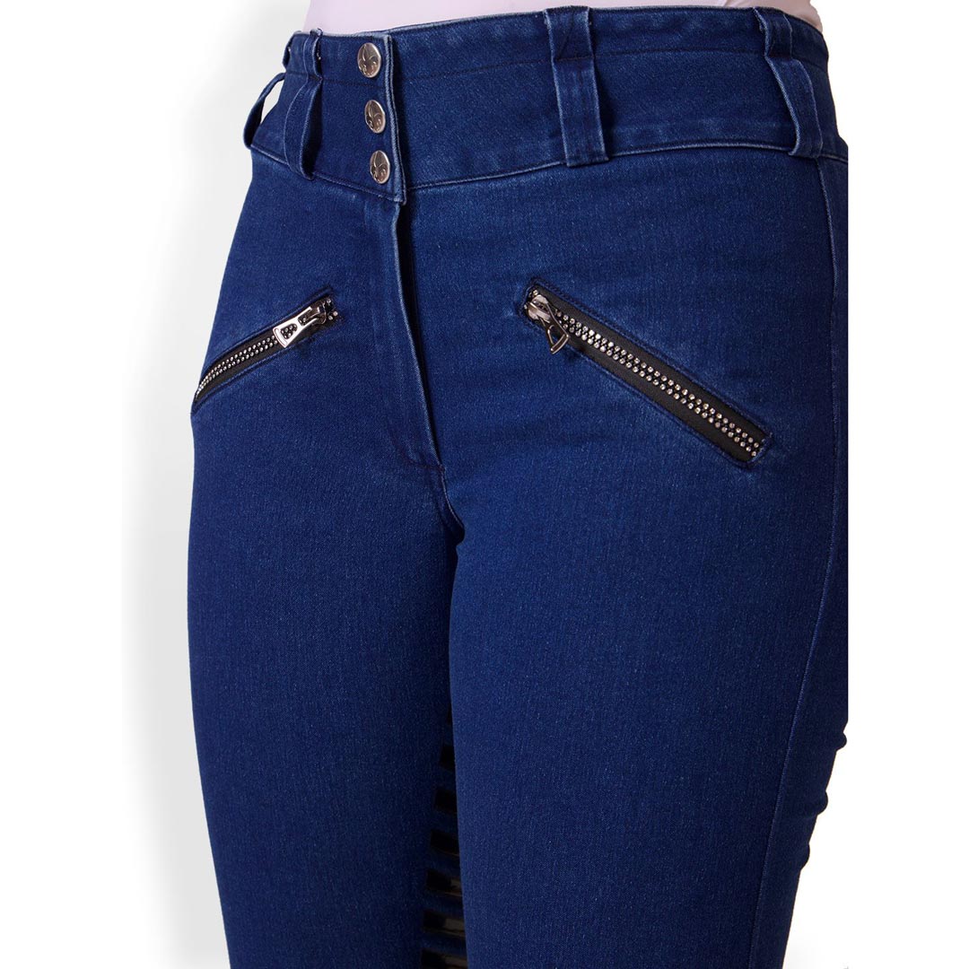 Equine Couture Ladies Denim and Diamonds Stretch Riding Breeches