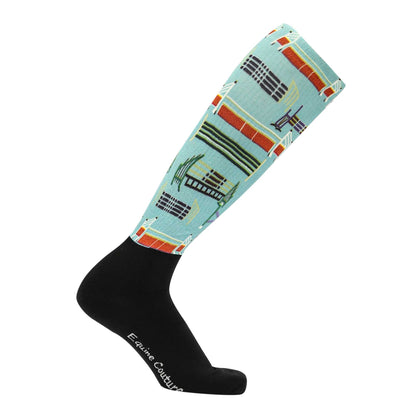 Equine Couture Ladies OTC Boot Socks- Painted Jumps