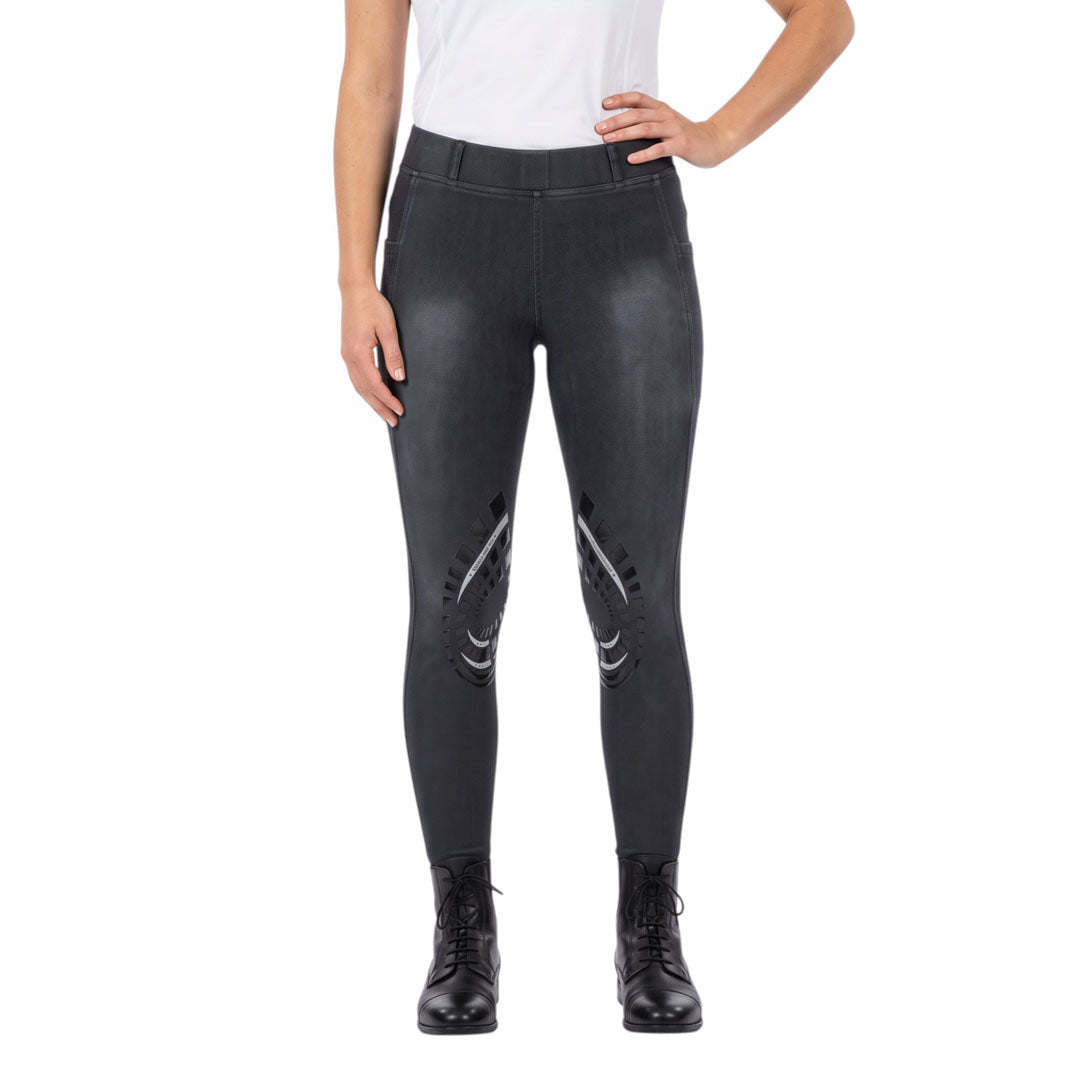 Equine Couture Ladies Soft Stretch Denim Riding Tights with Phone Pocket