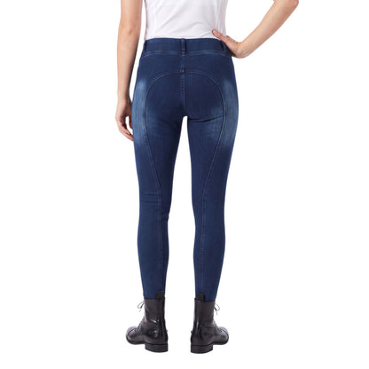 Equine Couture Ladies Soft Stretch Denim Riding Tights with Phone Pocket