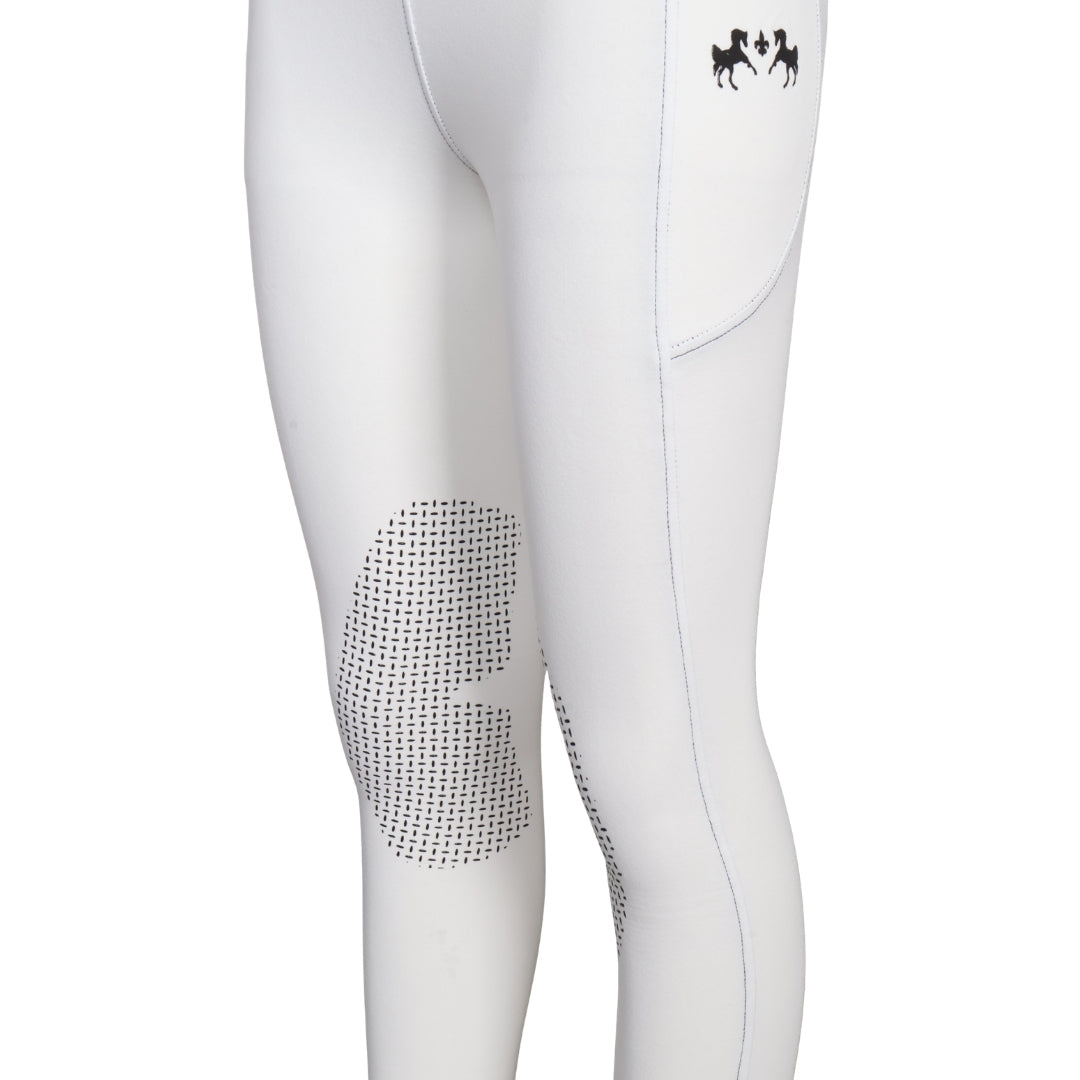 Equine Couture Soft Wash Silicon Knee Patch Tights with Phone Pocket