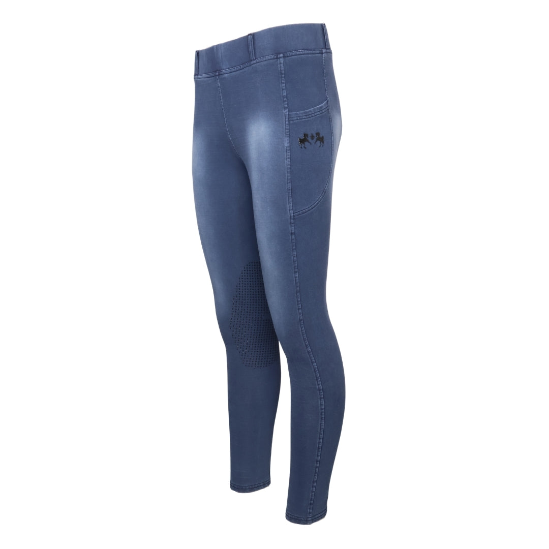 Equine Couture Soft Wash Silicon Knee Patch Tights with Phone Pocket