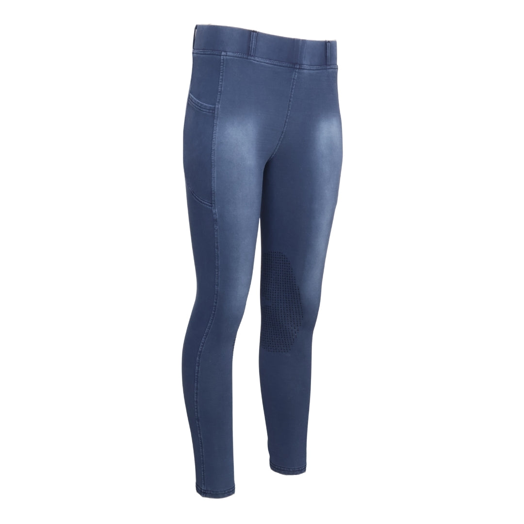 Equine Couture Soft Wash Silicon Knee Patch Tights with Phone Pocket