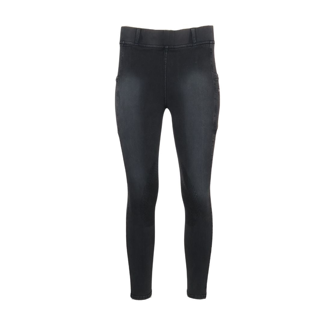 Equine Couture Soft Wash Silicon Knee Patch Tights with Phone Pocket