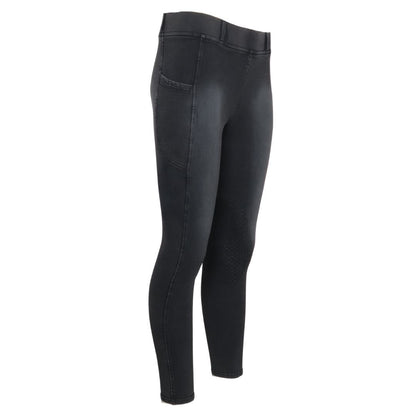 Equine Couture Soft Wash Silicon Knee Patch Tights with Phone Pocket