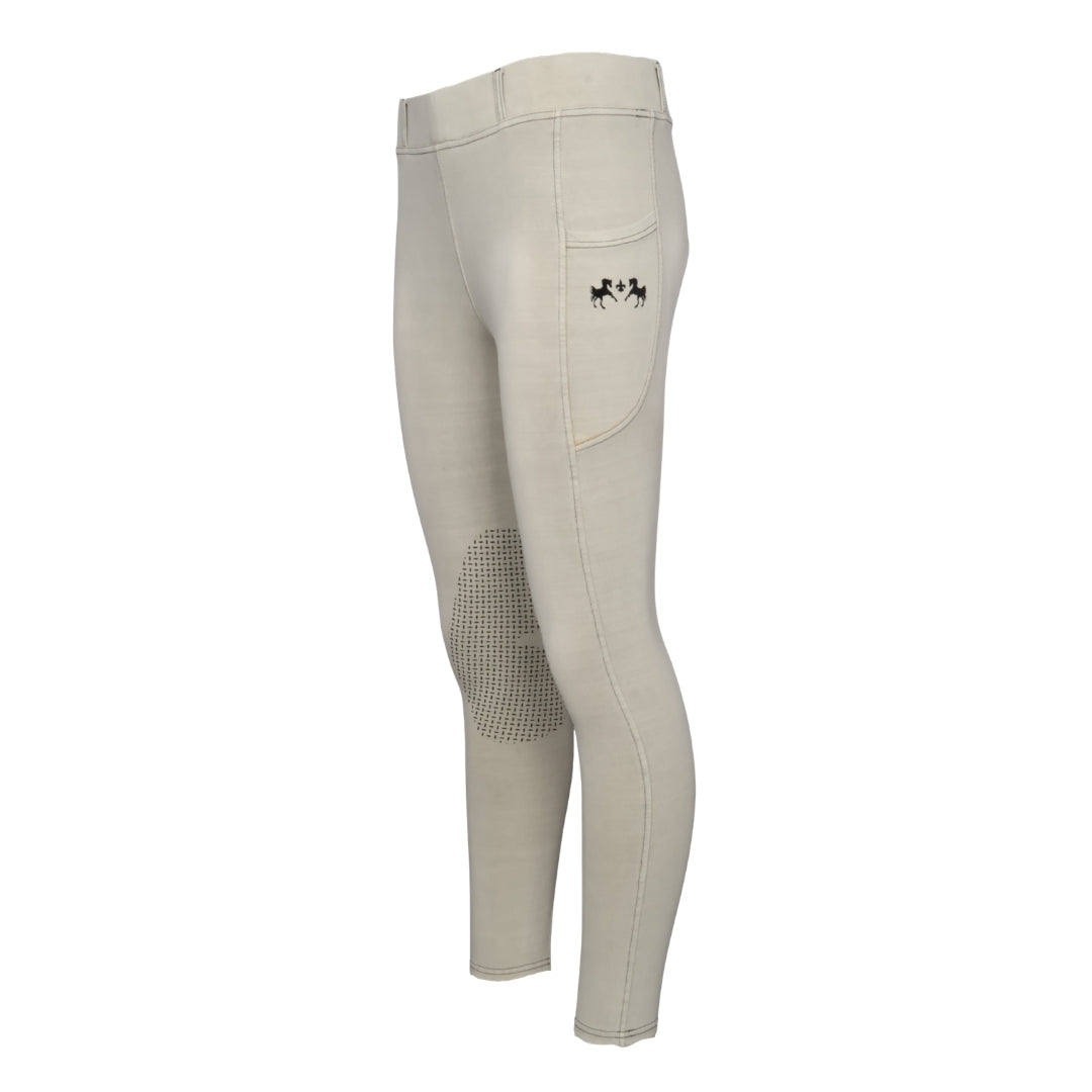Equine Couture Soft Wash Silicon Knee Patch Tights with Phone Pocket
